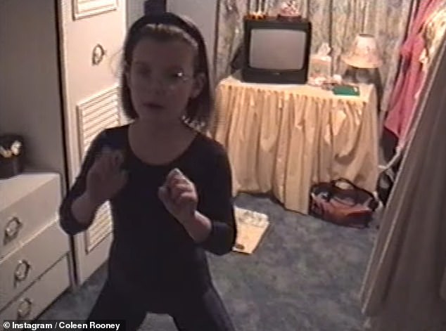 The fun video showed a young Coleen dancing around her bedroom to the Spice Girls hit Stop, recreating some of the band's most famous moves.