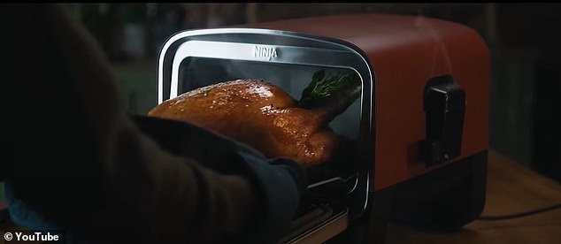 In the commercial for Ninja kitchen appliances, Beckham uses a wood-fired oven indoors, despite the brand's own user manual stating that it should only be used outdoors