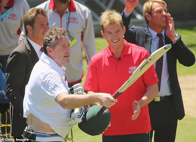 Lee (right) once punched British TV host Piers Morgan (left) in the ribs during a TV net session