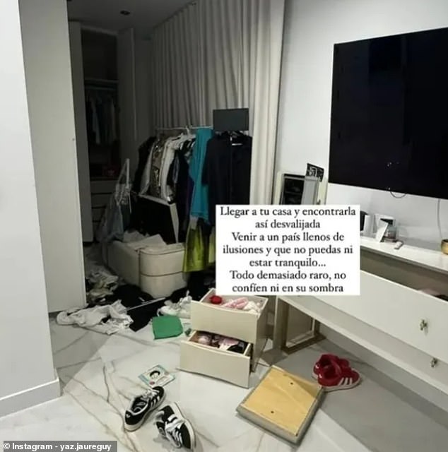 Influencer Jaureguy revealed in a post on Instagram that their home had been looted