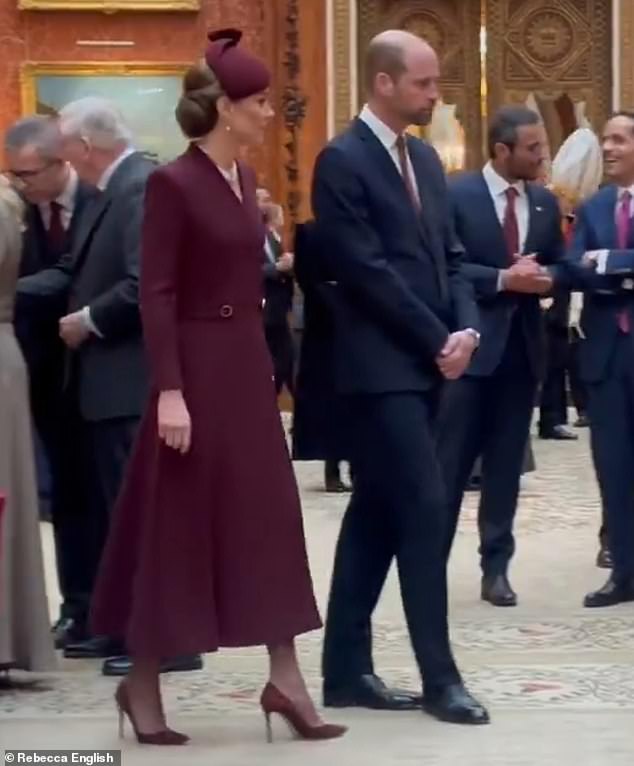 Royal fans were quick to notice that Kate swapped her boots for heels when she arrived at Buckingham Palace