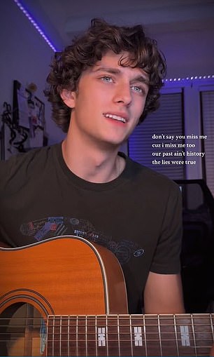 The aspiring musician, 18, covers songs about love and heartbreak on his TikTok account