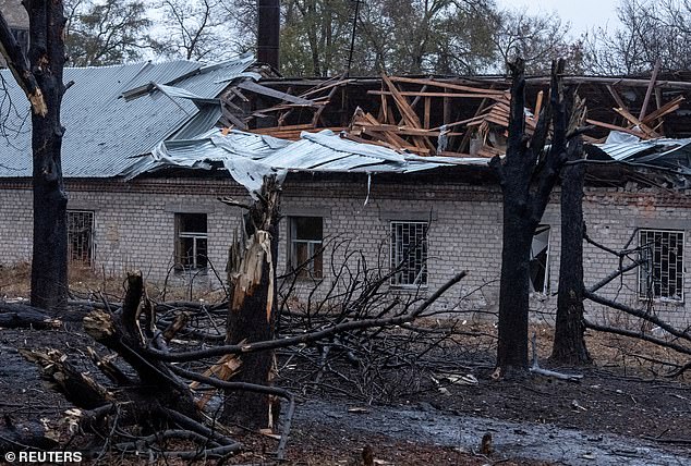 A view shows a site of a Russian missile attack, amid the Russian attack on Ukraine, in Dnipro