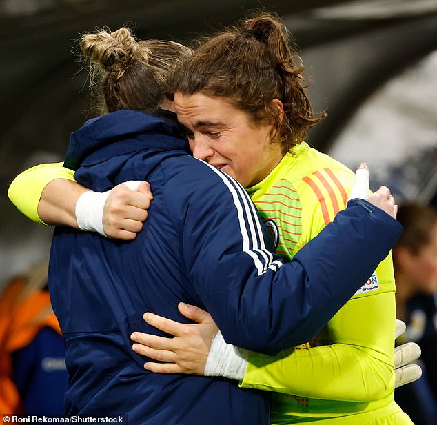 Tears for Scotland goalkeeper Eartha Cumings as the Scots fail to qualify for the European Championship