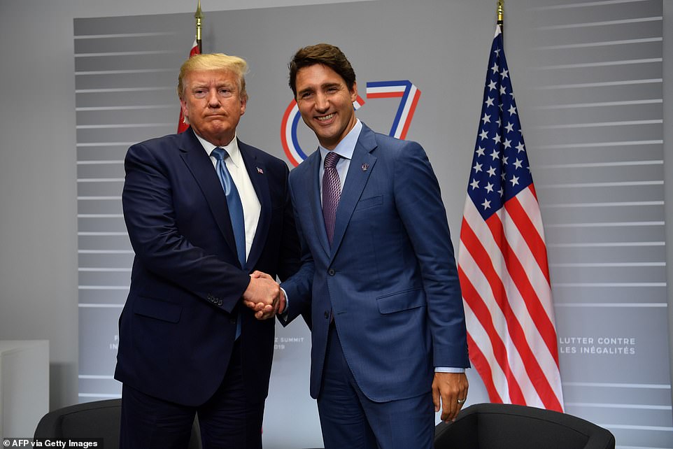 Trump claimed he would impose tariffs on all products imported from the neighboring country until illegal immigration and drugs coming across the border stopped. During their meeting, Trudeau reportedly told Trump that 25 percent tariffs on Canada would kill his country's economy.