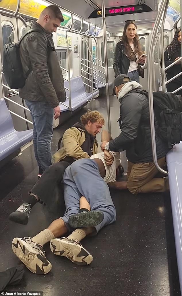 Video footage shows Neely struggling to get out of the hold before eventually going limp, despite passengers telling the former soldier to let go