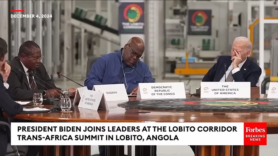 Reporters traveling with him noted that Biden looked tired. The president was on the last day of a three-day trip to sub-Saharan Africa. At some points he took notes while others spoke. And during the hour-long meeting at the end, his voice was foggy and hoarse. The president is a railhead, having commuted daily on Amtrak from his Wilmington, Del., home base to Washington, D.C., when he was a senator.