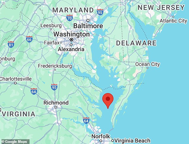 The asteroid, between three and five miles wide, created a massive 25-mile crater in what is now beneath Chesapeake Bay, centered at the southern end of Northampton County, near Cape Charles, Virginia.