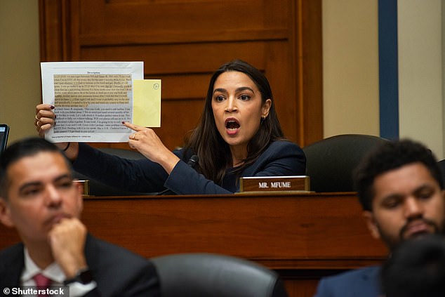 AOC speaks at a House Oversight Committee hearing in September 2023