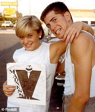 Gwen pictured with brother Eric Stefani in 1983