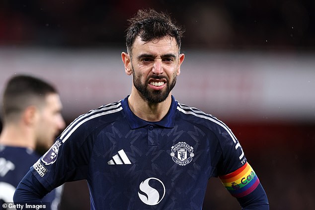 Bruno Fernandes was Man United's best midfielder, but could not inspire his side to victory