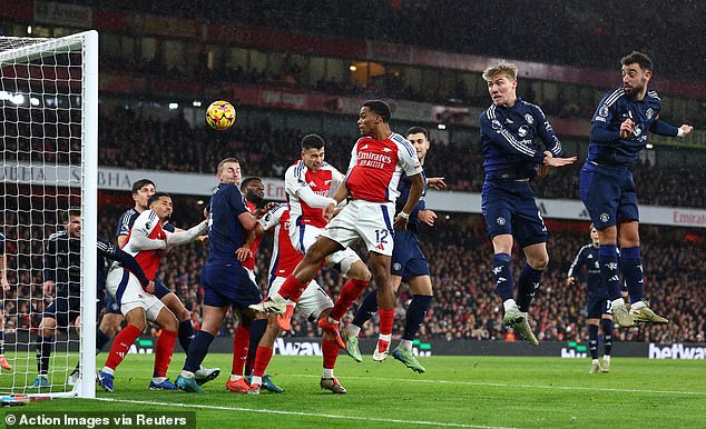 Jurrien Timber broke Man United's resistance in the second half with a header from a corner