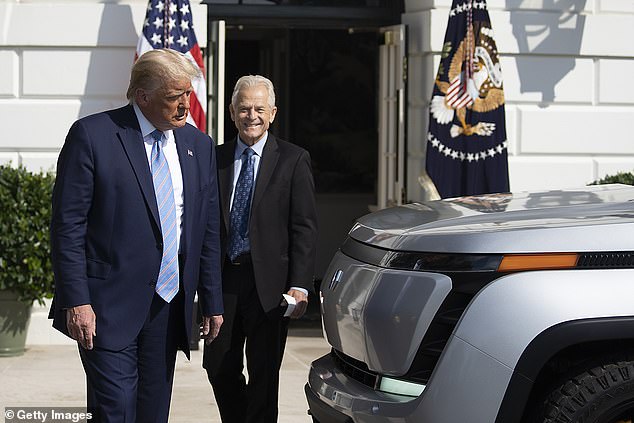 Donald Trump with Navarro at the White House in September 2020