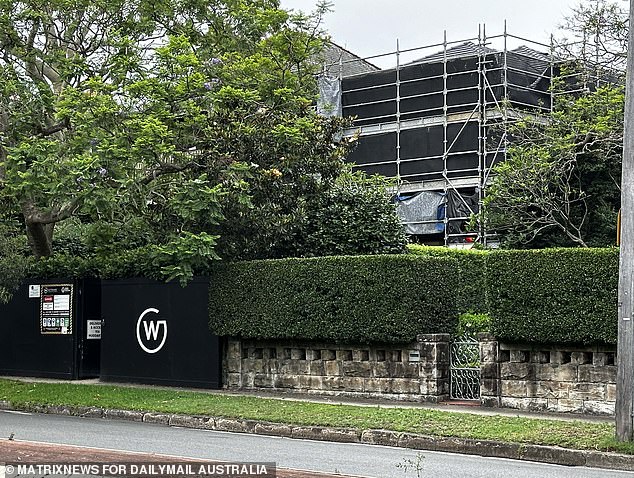 CommBank boss Matt Comyn's mansion is still covered in scaffolding as he invests almost $1 million in giving Sydney's historic Randwick home a major facelift