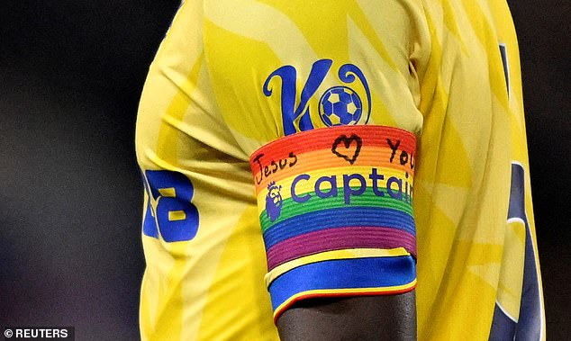 Guehi wrote on his rainbow armband for the second successive match, risking a possible FA charge