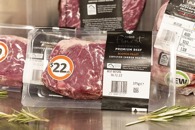 The supplement is used exclusively for Coles' premium 'Finest Carbon Neutral' range of beef