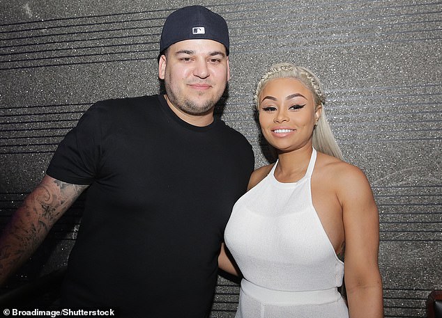 Her daughter Blac Chyna – whose real name is Angela White – shares eight-year-old daughter Dream with her ex-fiance and Kardashian sibling Rob (Blac Chyna and Rob pictured in 2016)