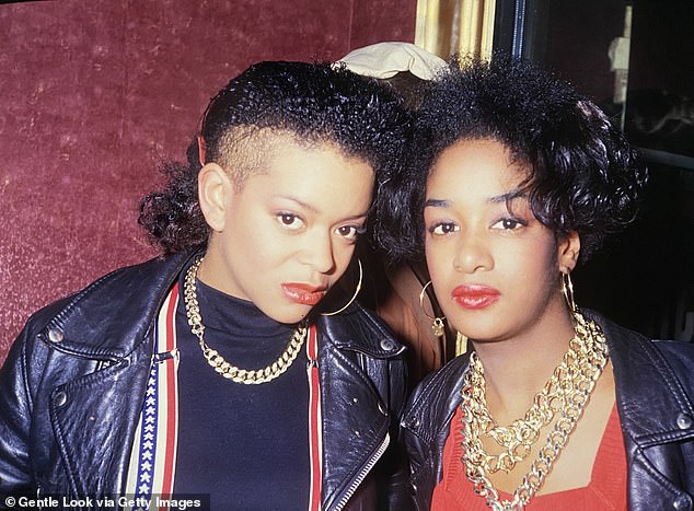 The hitmaker, also known as her stage name TY Tim, and her sister Sandra, also known as Total S, dominated the British charts in the 1980s with their smash hit Wee Rule (pictured together)