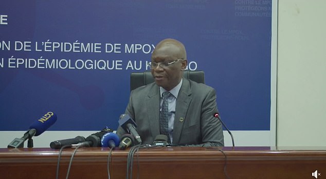 The above image is a screenshot from today's press conference in the DRC. It shows Roger Kamba, head of the country's Ministry of Health