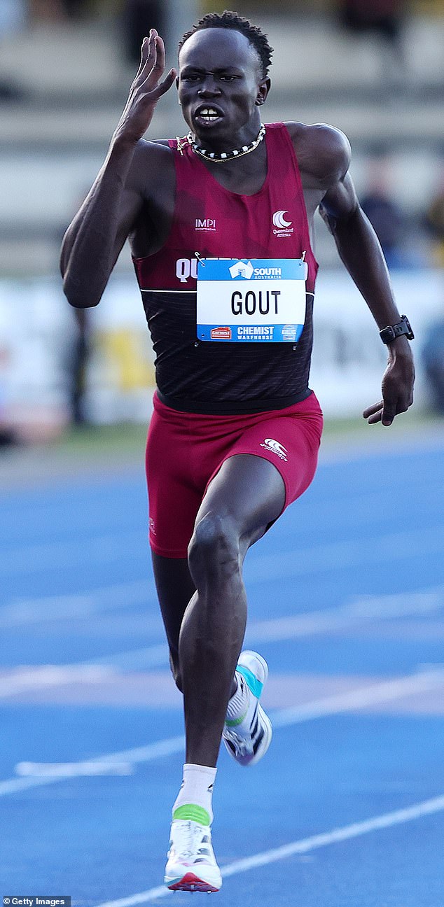 Gout's coach Di Sheppard believes the son of two South Sudanese immigrants could become an Olympic champion in the 100 and 200 meters, just like his idol Usain Bolt