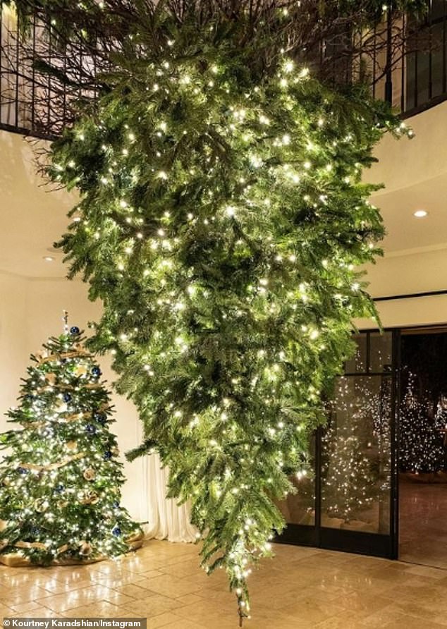 The reality TV star was praised for her 'tacky' decorations, including an upside-down Christmas tree, with some also pointing out a 'mistake' in one of her photos