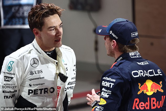 On Thursday, Russell claimed that 'bully' Max Verstappen told him he would: 'Put my fucking head in the wall.'