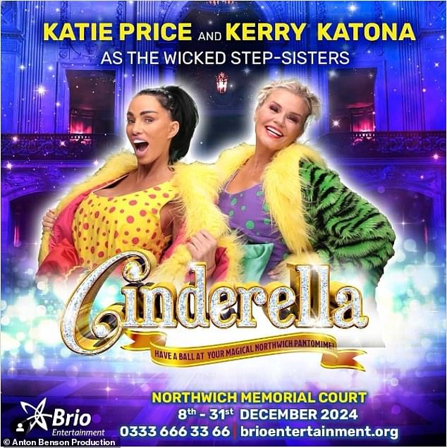 Former glamor model Katie and former Atomic Kitten star Kerry are currently rehearsing for their Cinderella pantomime in Northwich this Christmas