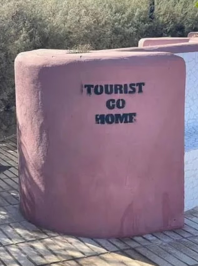 Graffiti telling tourists to 'go home' has appeared in the Canary Islands