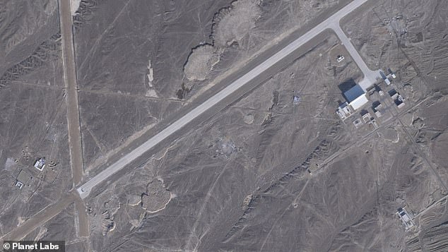 The runway, located near the Lop Nur nuclear site, extends for more than five kilometers, making it one of the longest in the world