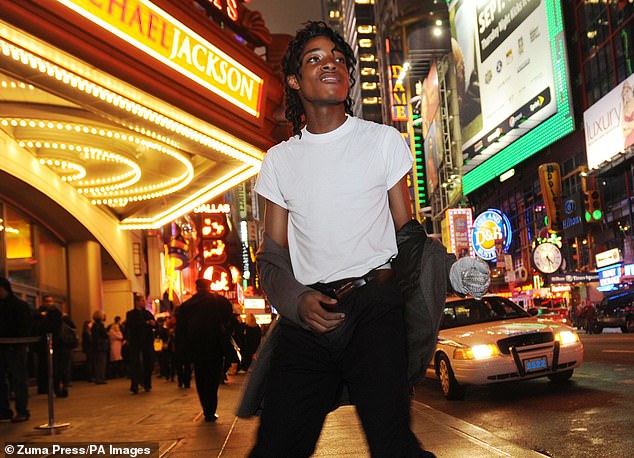 Neely was a Michael Jackson impersonator who was well known and recognized in Times Square (pictured in 2009)