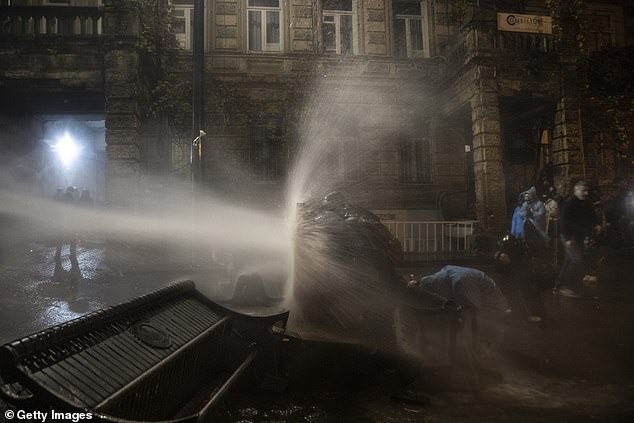 Regime police have clashed with demonstrators outside parliament on successive evenings