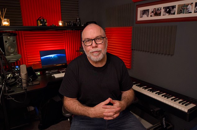 A silver-haired and bespectacled Steve, 56, who now sings in local coffee shops