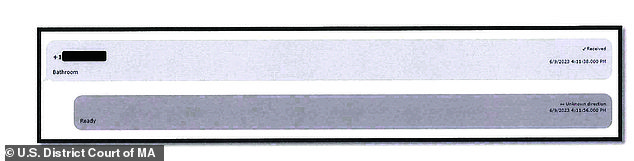 'On or about June 9, 2023, at approximately 4:11 p.m., employee A texted Fernandes Anderson: "Bathroom" to inform Fernandes Anderson that Staff Member A was waiting in the bathroom to hand over the $7,000 cash to Fernandes Anderson. Within seconds, Fernandes Anderson texted staffer A: "Finished" to confirm that Fernandes Anderson was willing to accept the $7,000 cash bribe from Staffer A,” the documents say