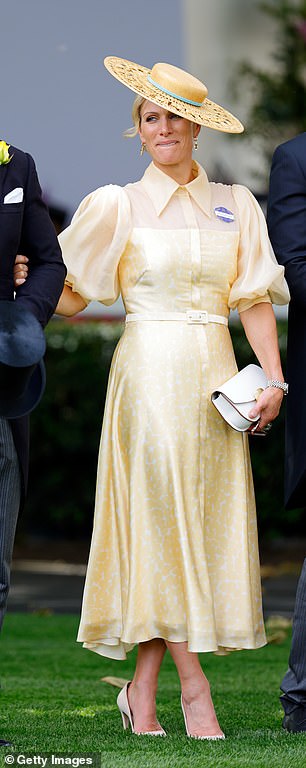 Nearly a decade later, a very different Zara emerges at Ascot in a Laura Green Masai dress