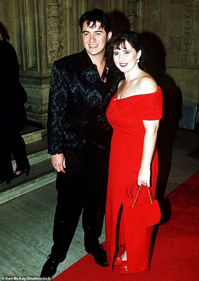 Shane Jr's mother Coleen and Shane Richie married in 1990 and had sons Shane and Jake before separating in 1997 and divorcing two years later (pictured while married in 1997)