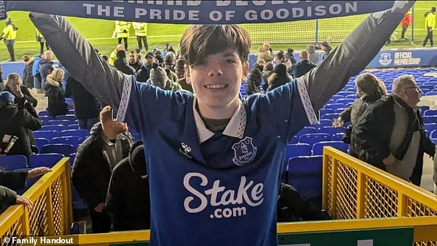 15-year-old Mackenzie Kinsella saved £1,500 to travel to Everton at Goodison from Sydney