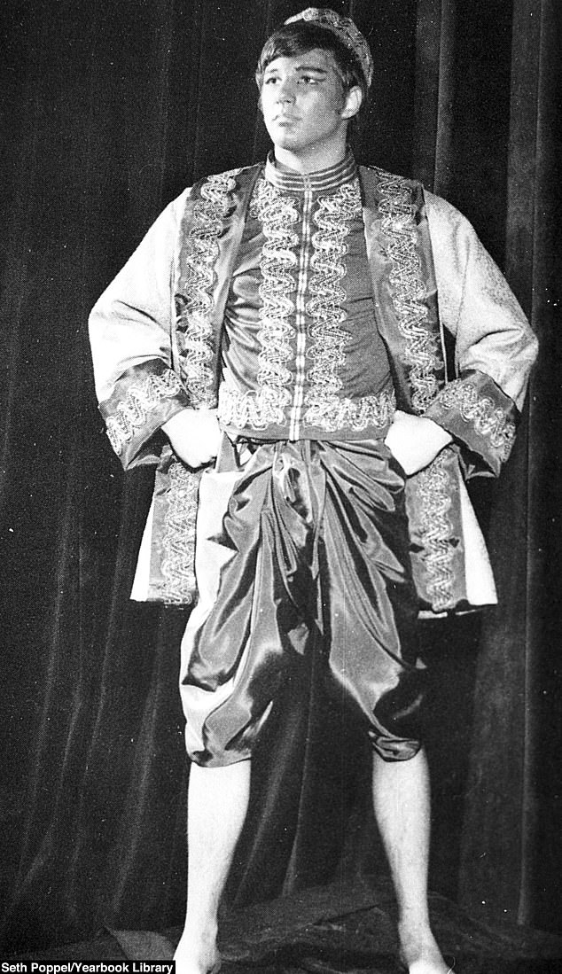 Acting was always his passion. He is depicted here as The King in his school's 1967 performance of The King And I during his senior year