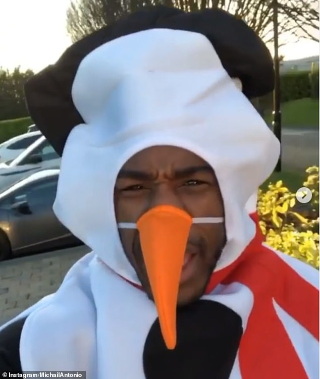 Antonio was dressed as a snowman that morning after club training