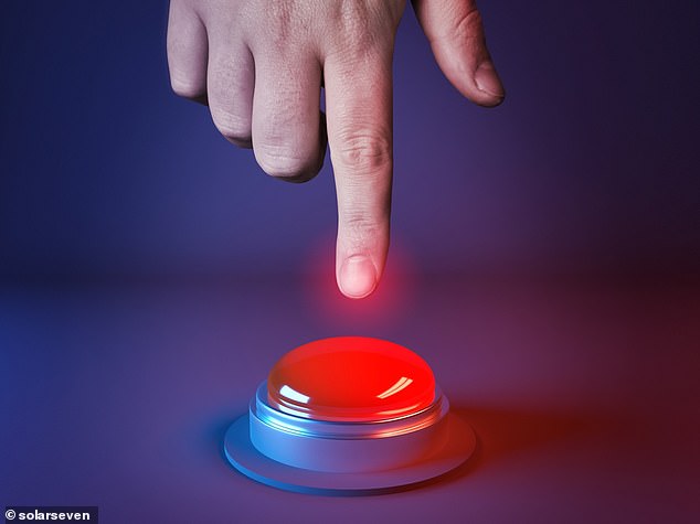 Research shows that from childhood we like to press buttons, even when we know we are not supposed to (file photo)