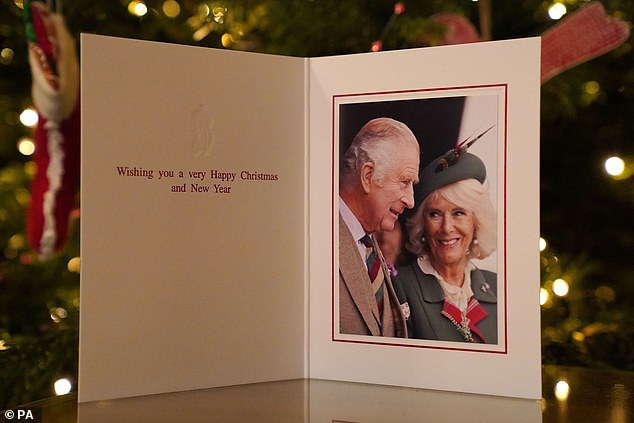 King Charles III's first Christmas card since he came to the throne, released in December 2022