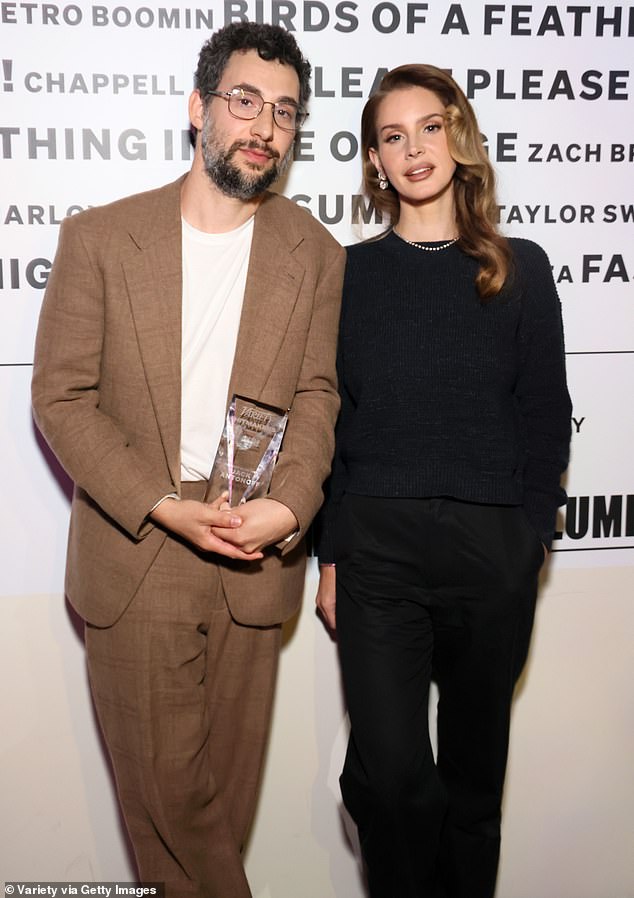 While attending Variety's Hitmakers Brunch on Saturday, Del Rey opened up about her life as a married woman while honoring 40-year-old producer Jack Antonoff, who was named Producer of the Decade; Del Rey and Antonoff in the photo