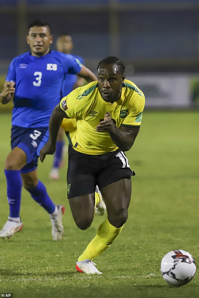 The forward began representing Jamaica at international level in 2021