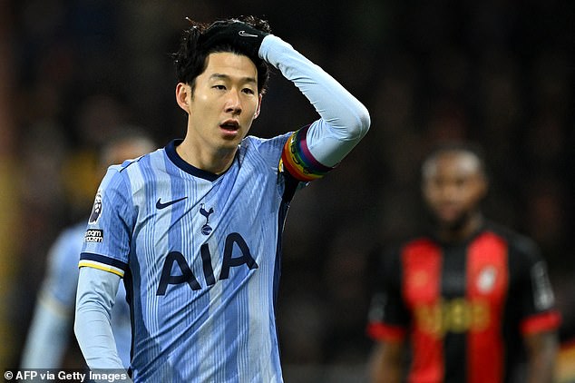 Captain Son Heung-min is one of only two Tottenham outfield players over the age of 30