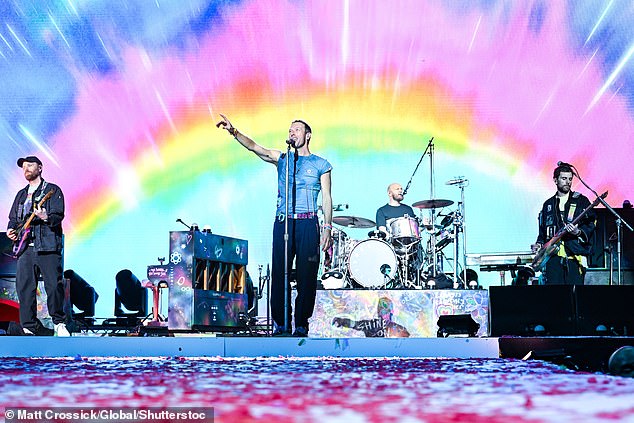 Coldplay also performed at the festive music event