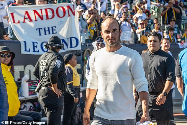 Galaxy Legend Landon Donovan is seen ahead of the MLS Cup final