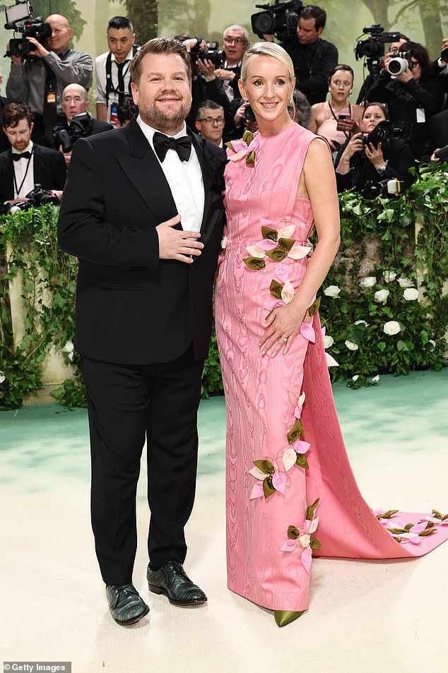 James Corden with his wife Julia Carey at the 2024 Met Gala in New York