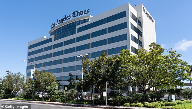 Nearly 2,000 upset readers canceled their subscriptions after Shoo-Shiong — who bought the LA Times for $500 million in 2018 — dropped its endorsement. Pictured: The Los Angeles Times headquarters in El Segundo, California