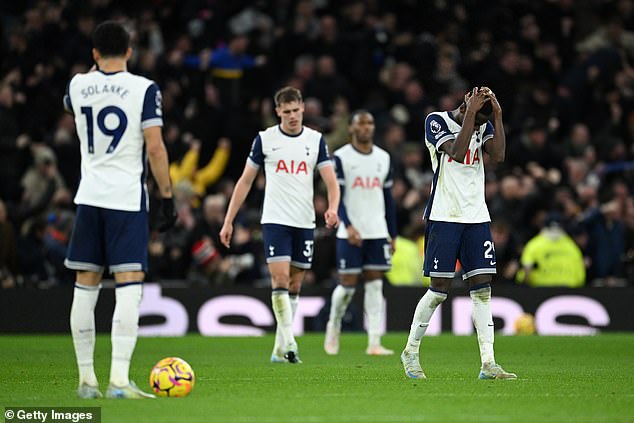 Tottenham's players recorded devastating numbers after seeing their two-goal lead erased by Chelsea