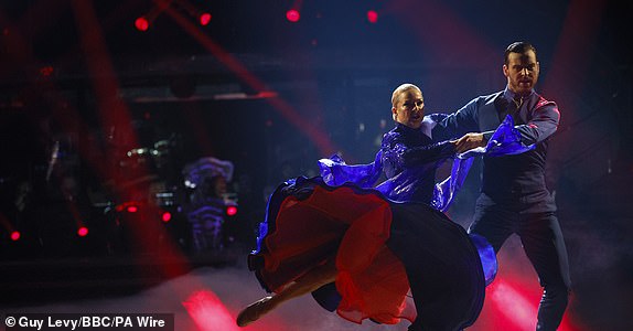 For use in the United Kingdom, Ireland or Benelux only. Undated BBC handout photo of Sarah Hadland and Vito Coppola during Saturday's live Strictly Come Dancing show on BBC1. Date of issue: Saturday, December 7, 2024. PA Photo. See PA story SHOWBIZ Strictly. Photo credit should read: Guy Levy/BBC/PA Wire. EDITOR'S NOTE: Not for use more than 21 days after release. You may use this photograph free of charge only for the purpose of publishing or reporting on current BBC programmes, staff or other BBC output or activities within 21 days of issue. Any use after that time MUST be approved through BBC Picture Publicity. Please pass the image on to the BBC and any credited photographer or independent program maker as described in the caption.