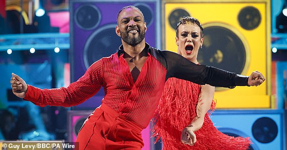 For use in the United Kingdom, Ireland or Benelux only. Undated BBC handout photo of JB Gill and Lauren Oakley during Saturday's live Strictly Come Dancing show on BBC1. Date of issue: Saturday, December 7, 2024. PA Photo. See PA story SHOWBIZ Strictly. Photo credit should read: Guy Levy/BBC/PA Wire. EDITOR'S NOTE: Not for use more than 21 days after release. You may use this photograph free of charge only for the purpose of publishing or reporting on current BBC programmes, staff or other BBC output or activities within 21 days of issue. Any use after that time MUST be approved through BBC Picture Publicity. Please pass the image on to the BBC and any credited photographer or independent program maker as described in the caption.